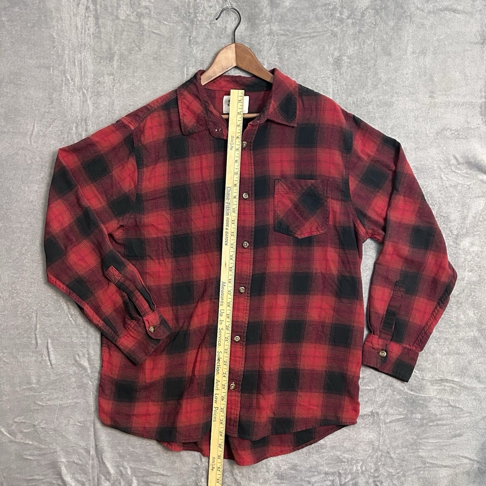 Field & Stream Men's XL Buffalo Plaid Flannel Shirt Red Black Button Up - Picture 5 of 9